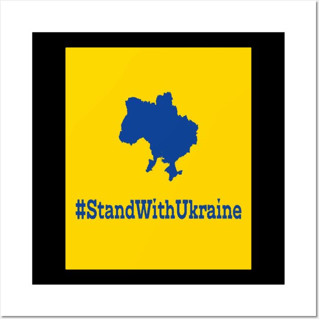 Stand With Ukraine Map Shirt Wall Art by Kibria1991